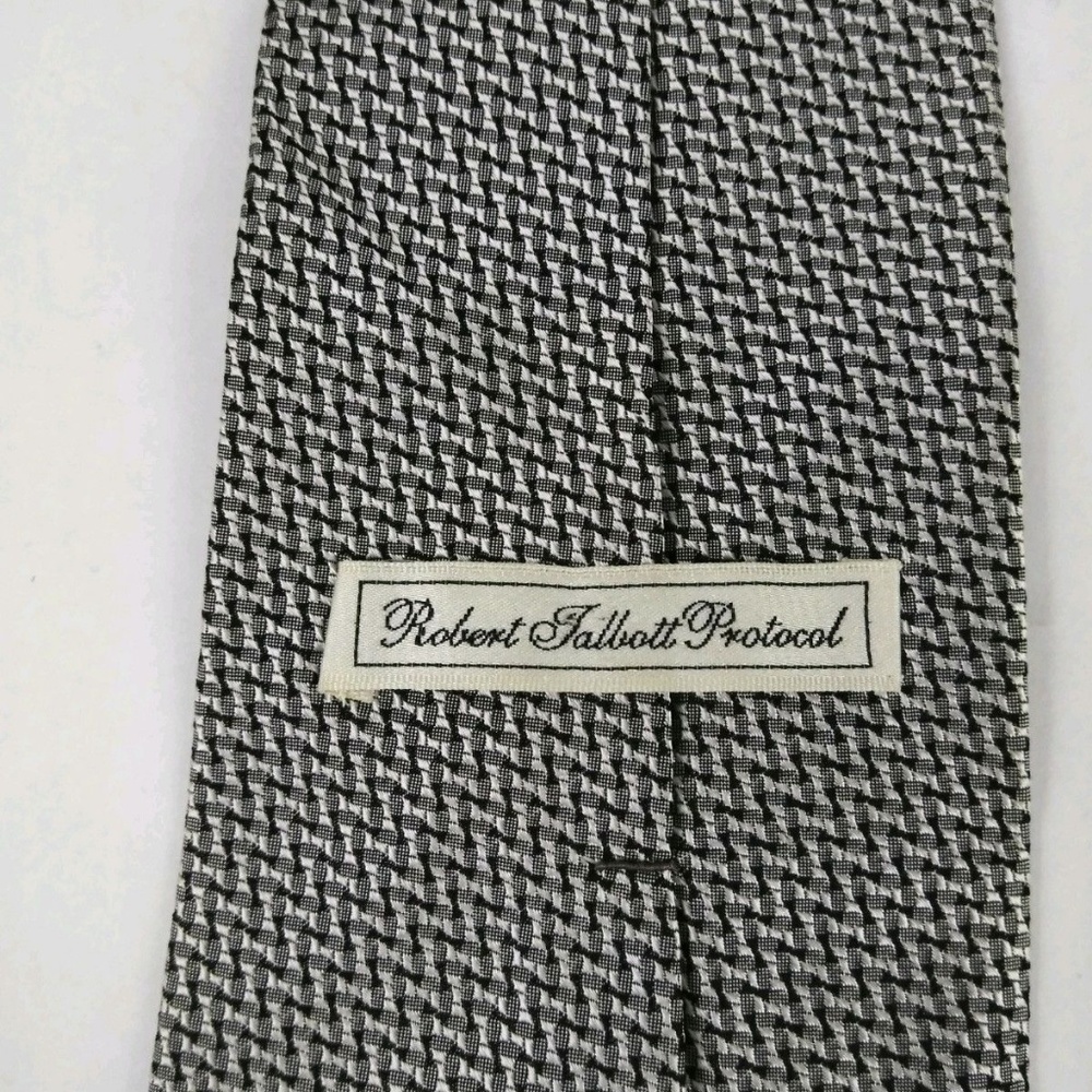 Robert Talbott Protocol Silk Neck Tie Silver - image 2
